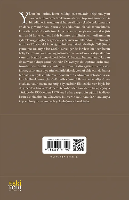 Türkiye’de Yaygın Din Eğitimi -1950 Sonrası- Bir Sözlü Tarih Çalışması - Görsel 2